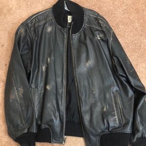 Used vintage leather Coat